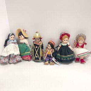 1990's Lot of 6 Madame Alexander 8" Dolls Need Love & Repairs